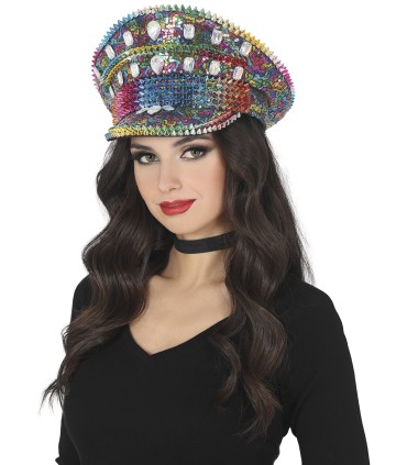 GORRA POLICIA MULTICOLOR TACHUELAS